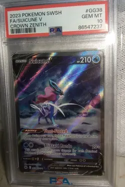 Pokemon Suicune V Crown Zenith GG38/GG70 PSA 10 Gem Mint - Image 1