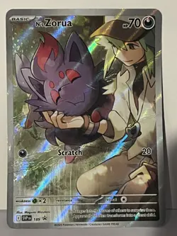 N's Zorua 189 SV: Scarlet & Violet Black Star Promo HP Pokemon Fast Ship - Image 1