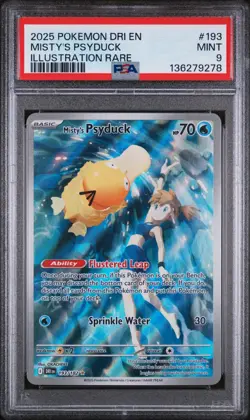 2025 Pokemon Misty's Psyduck 193/182 Sv10: Destined Rivals Holo - PSA 9 - Image 1