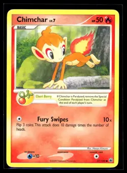 2008 Diamond & Pearl - Majestic Dawn Chimchar #57 Non Holo Pokemon Card - Image 1