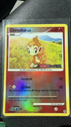 Pokemon Card Chimchar 76/130 Diamond &Pearl Reverse Holo Stamped 311💎NM💎 - Image 1