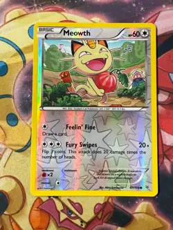 LP Meowth 67/108 - Roaring Skies - Common - Reverse Holo Pokemon Card TCG - Image 1
