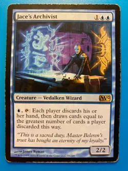 MTG 1x Jace's Archivist # 59 Core Set 2012 M12 Magic the Gathering Card x1 HP - Image 1