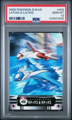 PSA 10 *2025 CERT* POP 10 LATIAS & LATIOS 2005 POKEMON ZUKAN CARD #402 - Image 1