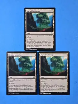 3x Myriad Landscape Commander 2020 Mtg Magic Card Colorless Mana Land 292 - Image 1