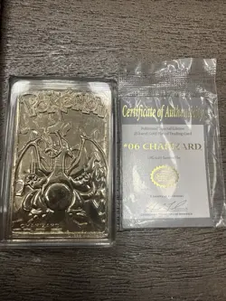 1999 Pokemon Burger King Charizard 23K Gold Plated Trading Card with Certificate - Image 1