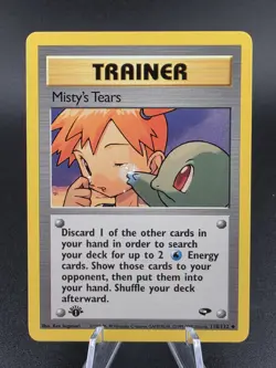 Pokemon Card: Gym Challenge 1st Edition Uncommon: Misty's Tears 118/132 LP - Image 1