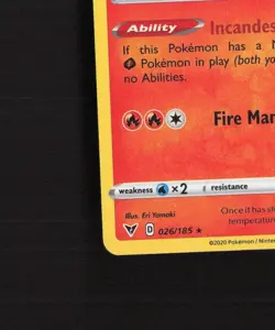 Flareon 026/185 Vivid Voltage Cosmos Holo Rare Pokemon Card NM - Image 5