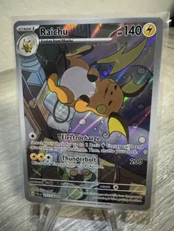 Pokemon TCG Raichu Holo 211/193 Illustration Card Paldea Evolved Near Mint - Image 5