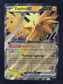 Zapdos EX Large Jumbo Card Box Topper SVP 49 Black Star Promo 2023 Pokemon TCG! - Image 1