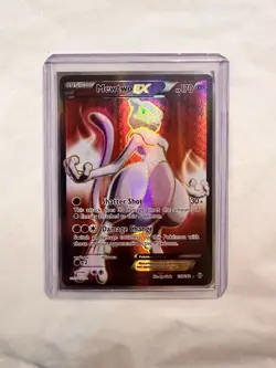 Pokemon Mewtwo EX Full Art Holo Ultra Rare Card 158/162 XY Breakthrough - Image 1