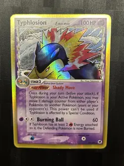 Pokemon TCG Typhlosion EX Dragon Frontiers Holo Rare Card 12/101 Delta Species - Image 1
