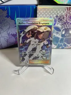 Aether Foundation Employee SV81/SV94 Hidden Fates Full Art NM/MINT Pokemon Card - Image 1