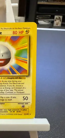 Pokemon Cards: Base Set Rare: Electrode 21/102 TCG 1999 WOTC Vintage - Image 3