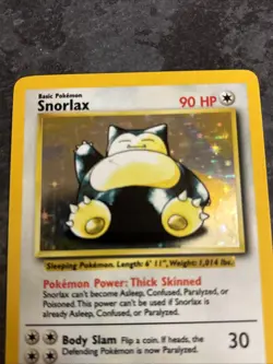 Snorlax 11/64 Jungle Holo No Symbol Error Pokemon Card - Image 3