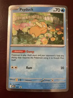 Psyduck 007 Mega Evolution Cosmos Holo Promo Pokemon Card Taylor Swift Showgirl - Image 1