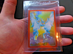 25/25 MetaZoo Topps Chrome Quetzalcoatlus Orange Refractor Card Bookend - Image 1