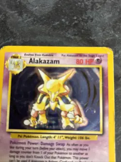 Alakazam 1/102 Rare Holo Pokemon Card WOTC Base Set Pokemon TCG - Image 3