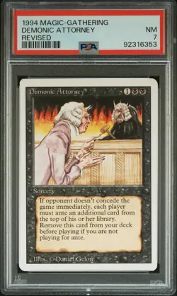 1994 MTG REVISED DEMONIC ATTORNEY PSA 7 - Image 1
