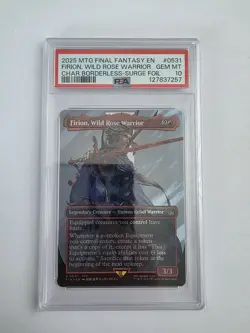 2025 MTG FINAL FANTASY SURGE FOIL #0531 FIRION, WILD ROSE WARRIOR PSA 10 - Image 1