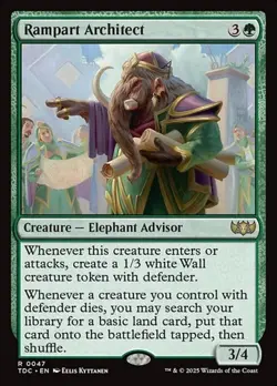 1x Rampart Architect NM Eng MTG - Commander Dragonstorm - Image 1