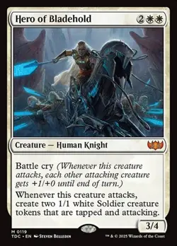 1x Hero of Bladehold NM Eng MTG - Commander Dragonstorm - Image 1