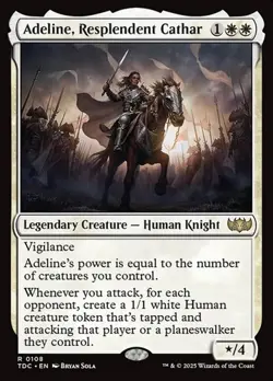 1x Adeline, Resplendent Cathar NM Eng MTG - Commander Dragonstorm - Image 1