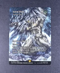 NM MTG Astral Titan - Primeval Titan (Showcase) - FINAL FANTASY Reg. Rare - Image 1