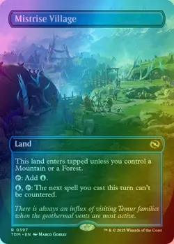 MTG - Mistrise Village - Borderless - TDM 397 - Foil - NM - Image 1