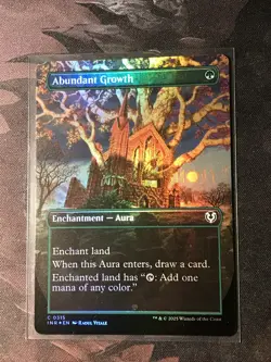 MTG Abundant Growth FOIL Borderless Innistrad Remastered INR 0315 NM - Image 1