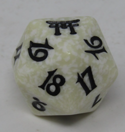 Magic the Gathering Champions of Kamigawa White Spindown Dice - Image 1