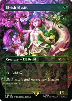 Elvish Mystic (0805) (Rainbow Foil) [Secret Lair Drop Series] Magic MTG - Image 1