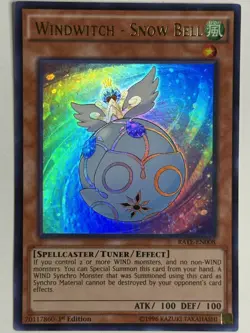 Yugioh! LP Windwitch - Snow Bell - RATE-EN008 - Ultra Rare - 1st Edition Lightly - Image 1