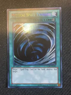 Mystical Space Typhoon LCJW-EN285 Secret Rare 1st Edition Yu-Gi-Oh! Legacy - Image 1