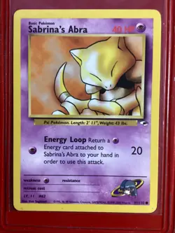 Pokemon TCG Sabrina's Abra Gym Heroes 91/132 Unlimited Common Card WOTC NP NICE - Image 1