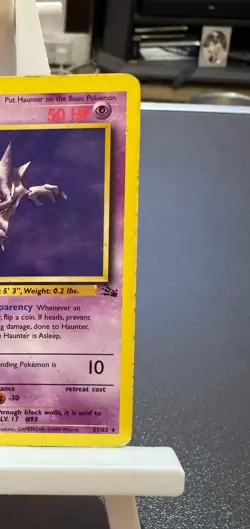 Pokemon Cards: Fossil Rare: Haunter 21/62 TCG 1999 WOTC Vintage - Image 3