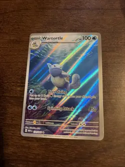Pokemon TCG Wartortle Holo Card English Illustration Rare 171/165 SV 151 - Image 3