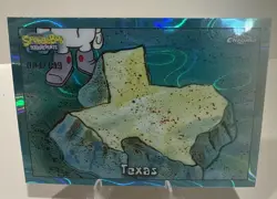 2025 Topps Chrome SpongeBob Texas Aqua Lava Refractor 84/199 Card #124 - Image 1