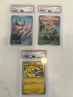 Pokemon TCG Graded Cards Lot All PSA 8, 3 Cards - Image 1