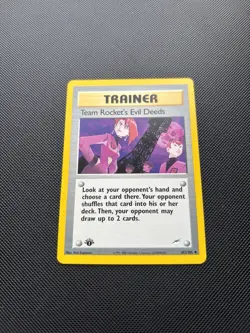 Pokemon Card Neo Destiny 1st Edition Team Rocket's Evil Deeds 103/105 WOTC - Image 3