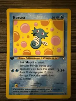 Pokemon TCG Horsea Neo Genesis 1st Edition Card 62/111, Regular - Image 1