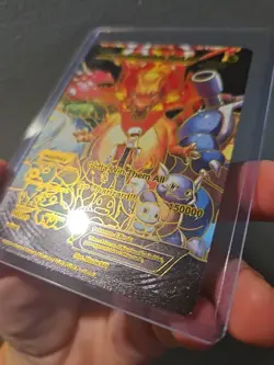 Undefeatable Red GX Black Foil Fan Art Vinyl Collector Pokemon Card - Image 3
