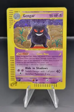 Pokemon TCG Gengar 13/165 Black Star Holo Rare e-card SWIRL LP - Expedition - Image 1