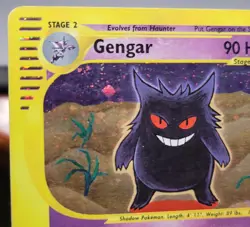 Pokemon TCG Gengar 13/165 Black Star Holo Rare e-card SWIRL LP - Expedition - Image 2