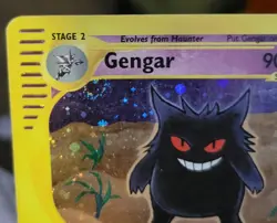 Pokemon TCG Gengar 13/165 Black Star Holo Rare e-card SWIRL LP - Expedition - Image 3