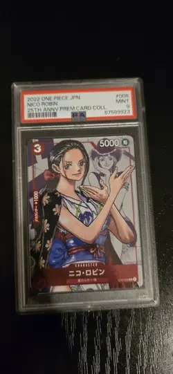 PSA 9 Nico Robin One Piece Premium Card Collection 25th Anniversary 008 Japanese - Image 1