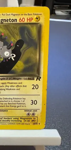 Pokemon Cards: Team Rocket Rare: Dark Magneton 28/82 TCG 1999 WOTC Vintage - Image 3