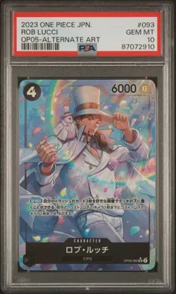 ONE PIECE Card Game - Rob Lucci - OP05-093 - SR (Alternate Art) - PSA 10 - Image 1
