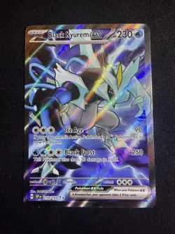 Pokemon TCG Black Kyurem EX Surging Sparks 218/191 Full Art Ultra Rare Holo Card - Image 1