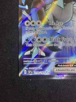 Pokemon TCG Black Kyurem EX Surging Sparks 218/191 Full Art Ultra Rare Holo Card - Image 3